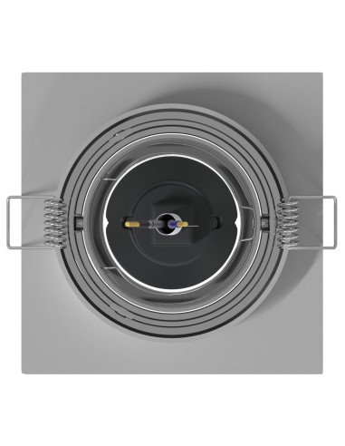 Spotlight 12 pcs Argento 9 x 9 x 2 cm Alluminio