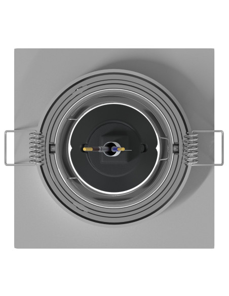 Spotlight 12 pcs Argento 9 x 9 x 2 cm Alluminio