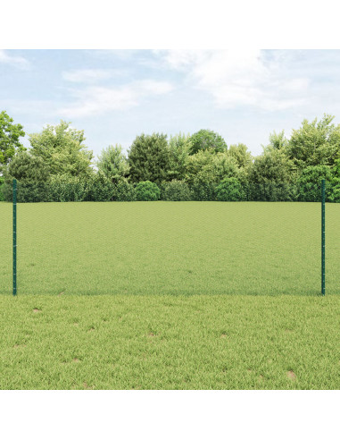 Recinzione con Posto Verde 0,8 x 10 m Acciaio e PVC