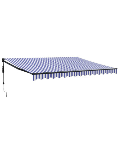 Tenda Sole Automatica Retrattile Blu e Bianca 4x3 m