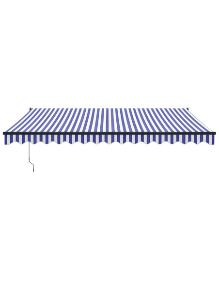 Tenda Sole Automatica Retrattile Blu e Bianca 4x3 m