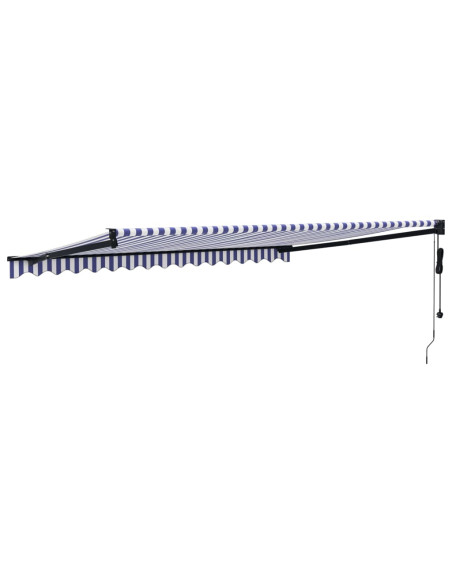 Tenda Sole Automatica Retrattile Blu e Bianca 4x3 m