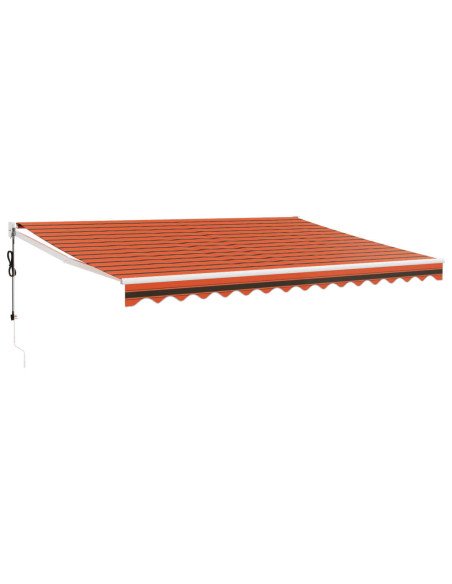 Tenda Sole Automatica Retrattile Arancione e Marrone 4,5x3 m
