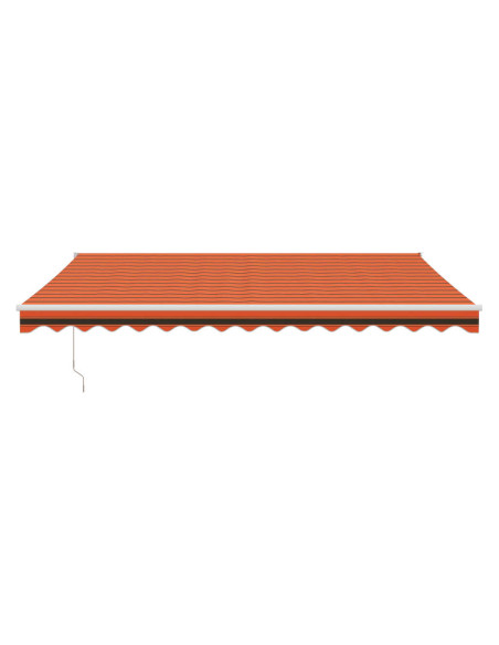 Tenda Sole Automatica Retrattile Arancione e Marrone 4,5x3 m