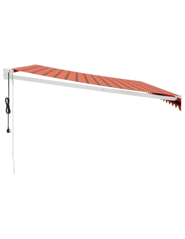 Tenda Sole Automatica Retrattile Arancione e Marrone 4,5x3 m