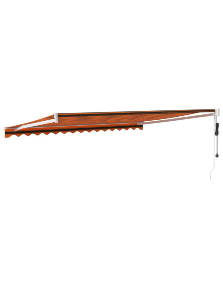 Tenda Sole Automatica Retrattile Arancione e Marrone 4,5x3 m