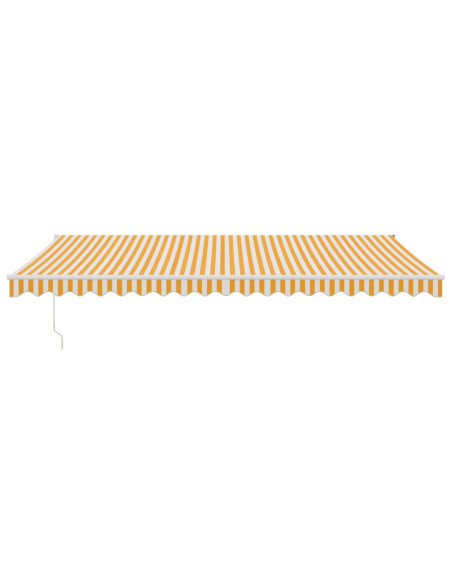 Tenda Sole Automatica Retrattile Gialla e Bianca 5x3 m
