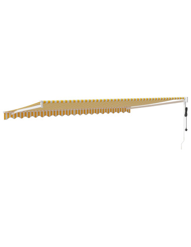 Tenda Sole Automatica Retrattile Gialla e Bianca 5x3 m
