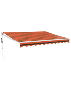 Tenda Sole Automatica Retrattile Arancione e Marrone 3x2,5 m 2
