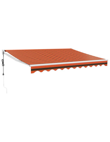 Tenda Sole Automatica Retrattile Arancione e Marrone 3x2,5 m