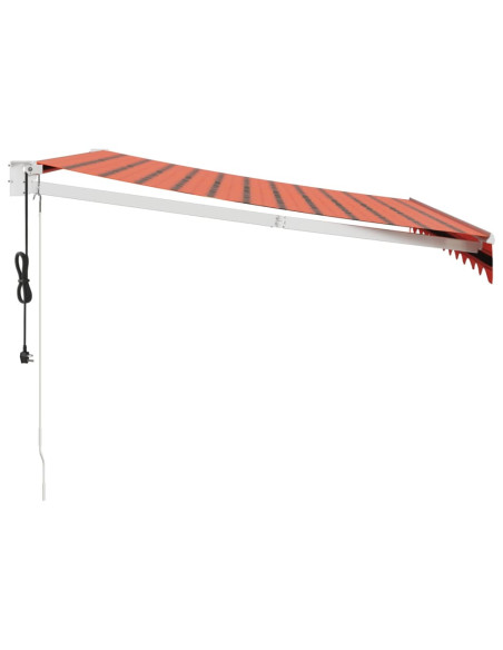 Tenda Sole Automatica Retrattile Arancione e Marrone 3x2,5 m