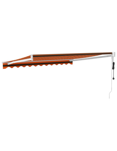 Tenda Sole Automatica Retrattile Arancione e Marrone 3x2,5 m