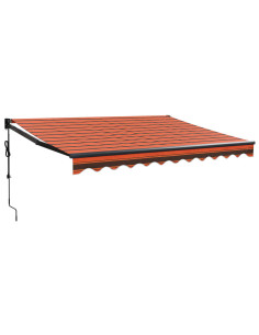 Tenda Sole Automatica Retrattile Arancione e Marrone 3x2,5 m 2