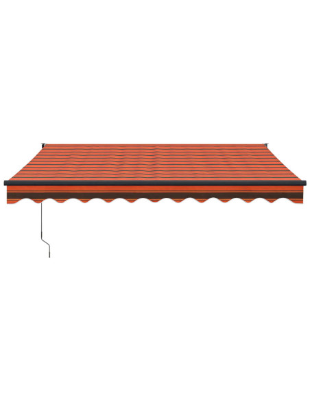 Tenda Sole Automatica Retrattile Arancione e Marrone 3x2,5 m