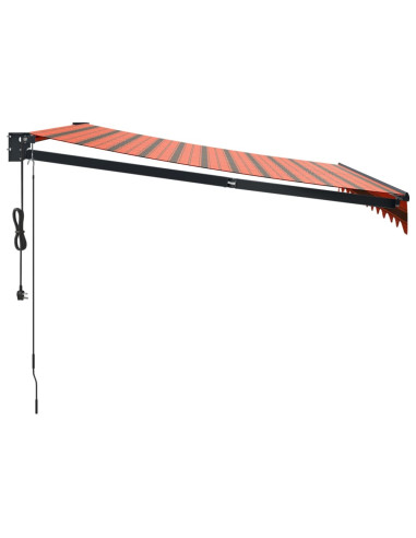 Tenda Sole Automatica Retrattile Arancione e Marrone 3x2,5 m