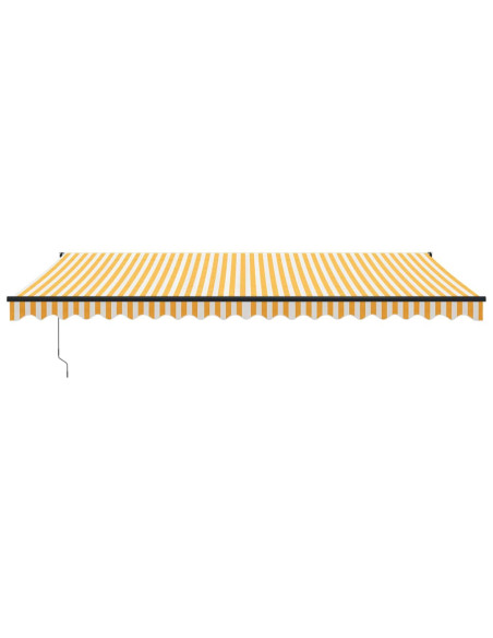 Tenda Sole Automatica Retrattile Gialla e Bianca 5x3 m