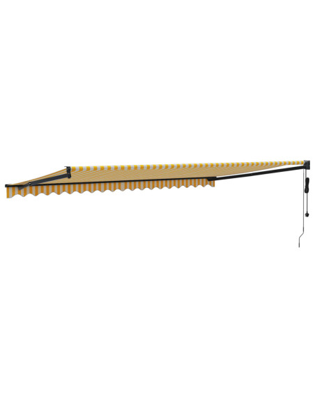 Tenda Sole Automatica Retrattile Gialla e Bianca 5x3 m