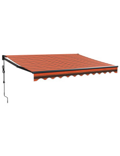 Tenda Sole Automatica Retrattile Arancione e Marrone 3,5x2,5 m 2