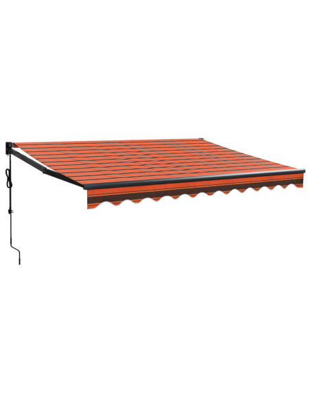 Tenda Sole Automatica Retrattile Arancione e Marrone 3,5x2,5 m