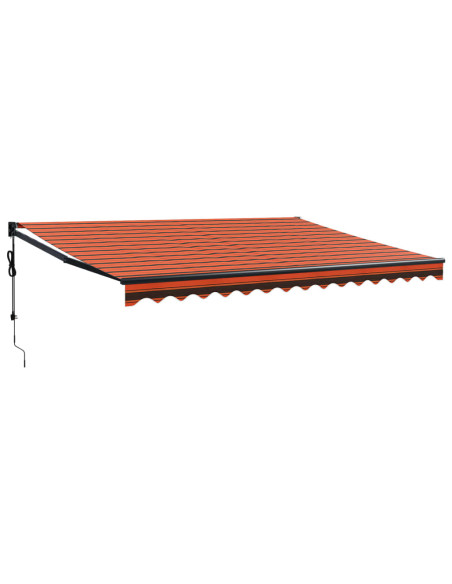 Tenda Sole Automatica Retrattile Arancione e Marrone 4,5x3 m