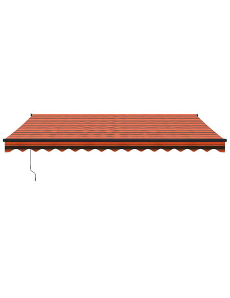 Tenda Sole Automatica Retrattile Arancione e Marrone 4,5x3 m