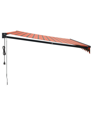 Tenda Sole Automatica Retrattile Arancione e Marrone 4,5x3 m