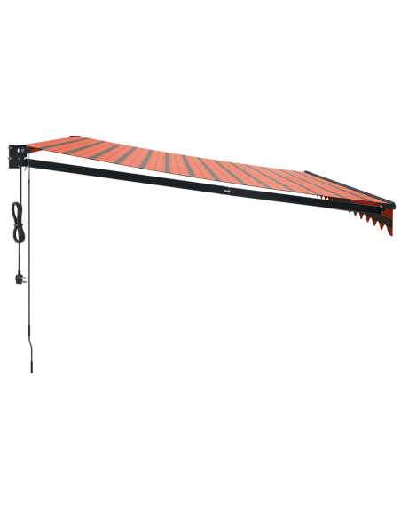 Tenda Sole Automatica Retrattile Arancione e Marrone 4,5x3 m