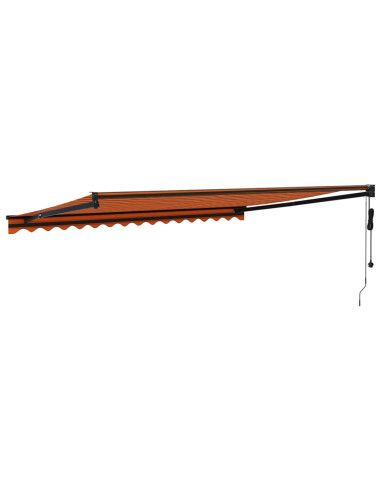 Tenda Sole Automatica Retrattile Arancione e Marrone 4,5x3 m