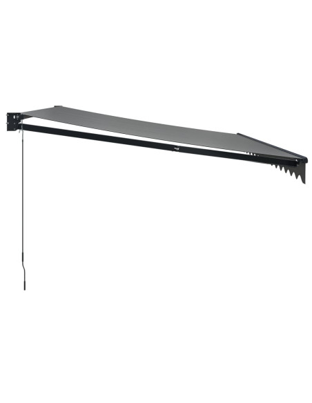 Tenda da Sole Retrattile Antracite 4,5x3 m Tessuto e Alluminio