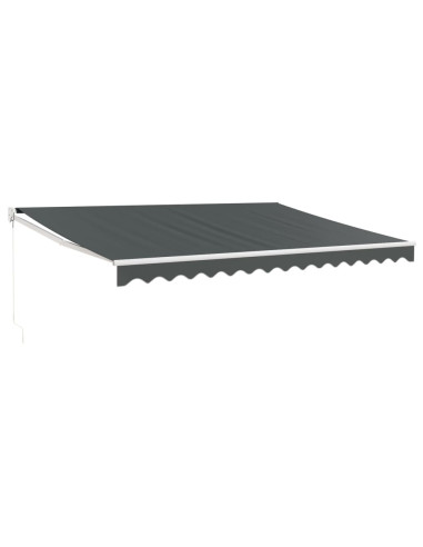 Tenda da Sole Retrattile Antracite 4,5x3 m Tessuto e Alluminio