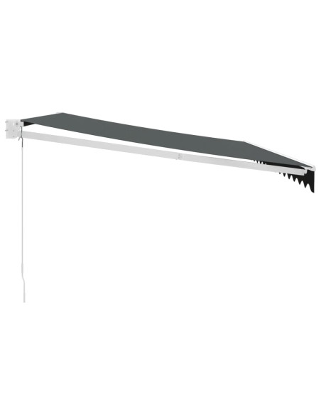 Tenda da Sole Retrattile Antracite 4,5x3 m Tessuto e Alluminio