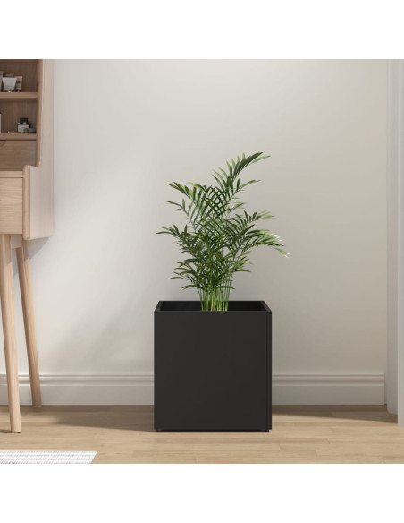 Fioriera Nera 40x40x40 cm in Legno Multistrato