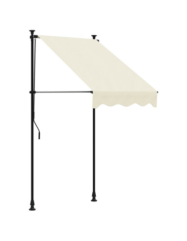 Tenda da Sole Retrattile Crema 100x150 cm in Tessuto e Acciaio