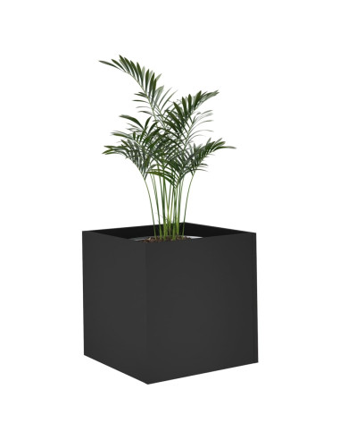 Fioriera Nera 40x40x40 cm in Legno Multistrato