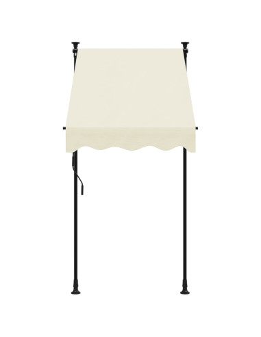 Tenda da Sole Retrattile Crema 100x150 cm in Tessuto e Acciaio