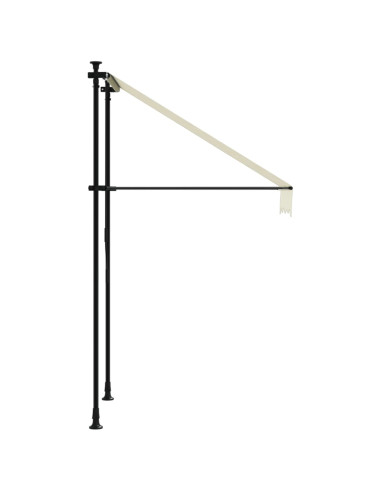 Tenda da Sole Retrattile Crema 100x150 cm in Tessuto e Acciaio