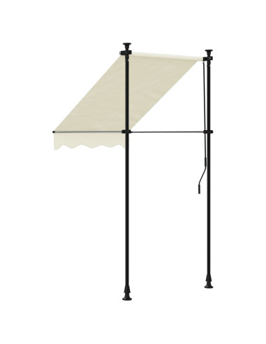 Tenda da Sole Retrattile Crema 100x150 cm in Tessuto e Acciaio