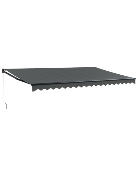 Tenda da Sole Retrattile Antracite 5x3 m in Tessuto e Alluminio