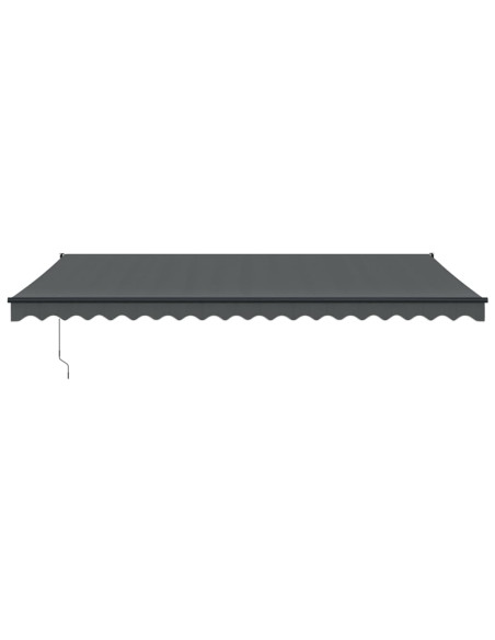 Tenda da Sole Retrattile Antracite 5x3 m in Tessuto e Alluminio