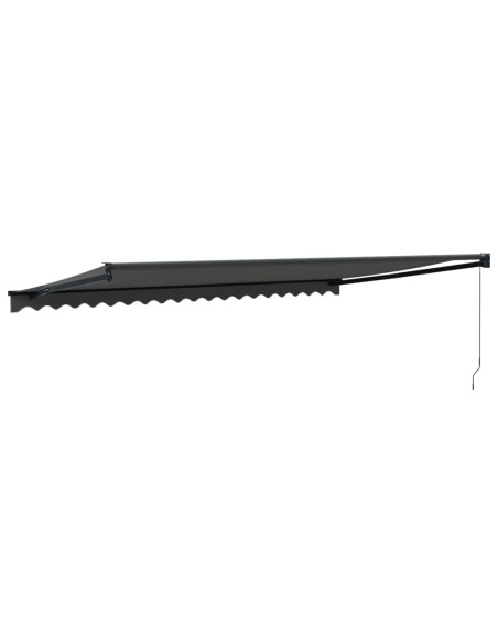 Tenda da Sole Retrattile Antracite 5x3 m in Tessuto e Alluminio