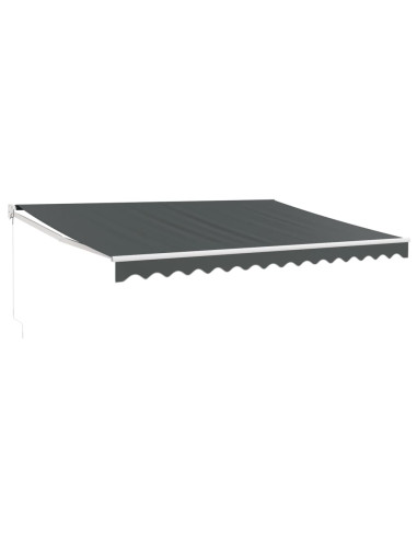 Tenda da Sole Retrattile Antracite 4x3 m in Tessuto e Alluminio