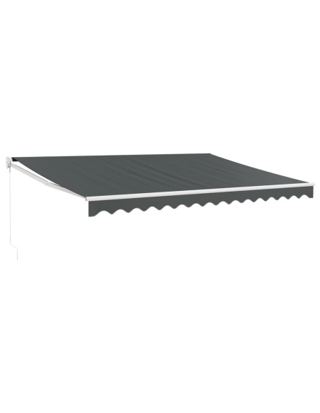 Tenda da Sole Retrattile Antracite 4x3 m in Tessuto e Alluminio
