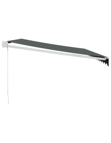 Tenda da Sole Retrattile Antracite 4x3 m in Tessuto e Alluminio