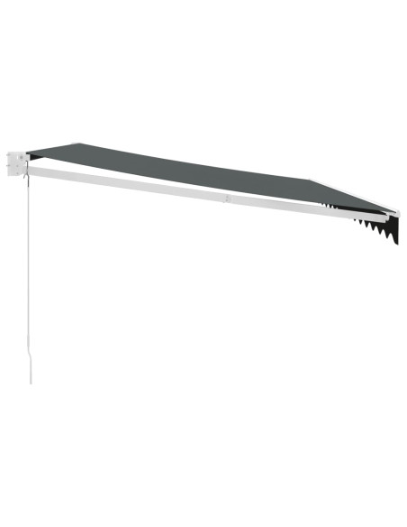 Tenda da Sole Retrattile Antracite 4x3 m in Tessuto e Alluminio