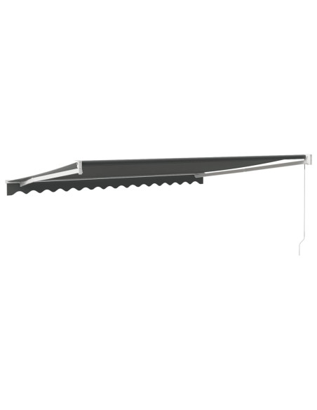 Tenda da Sole Retrattile Antracite 4x3 m in Tessuto e Alluminio
