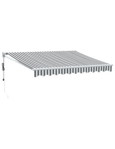 Tenda da Sole Antracite e Bianca 3x2,5 m Tessuto e Alluminio 2