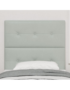 Testiera LED Grigio chiaro 80 cm Poliestere