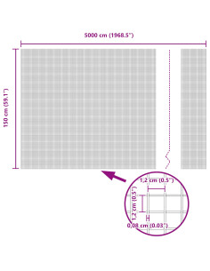 Recinzione con Posto Verde 1,5 x 50 m Acciaio e PVC
