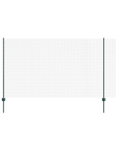 Recinzione con Posto Verde 1,4 x 50 m Acciaio e PVC