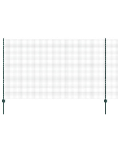 Recinzione con Posto Verde 1,4 x 50 m Acciaio e PVC